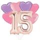 Premium Happy 15 Balloon Bouquet, 8pc